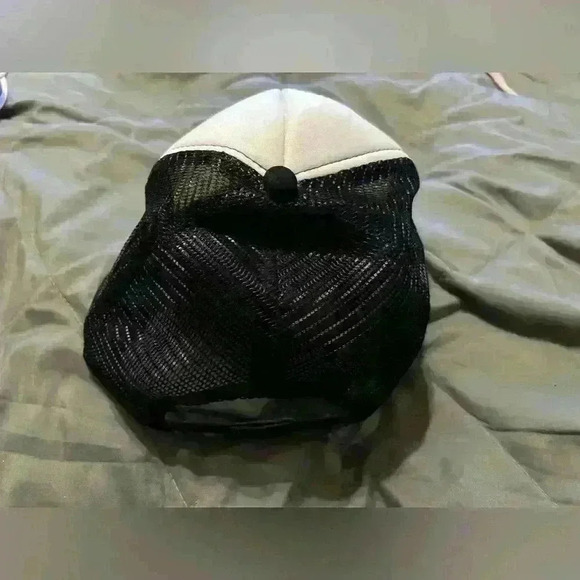 Bow Island Brewing truckers hat with adjustable back, black and white. - Picture 3 of 4